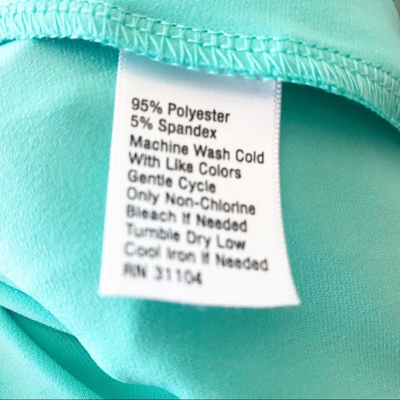 KAARI Blue Teal Green Cold Shoulder Plus Size Top - Picture 3 of 5